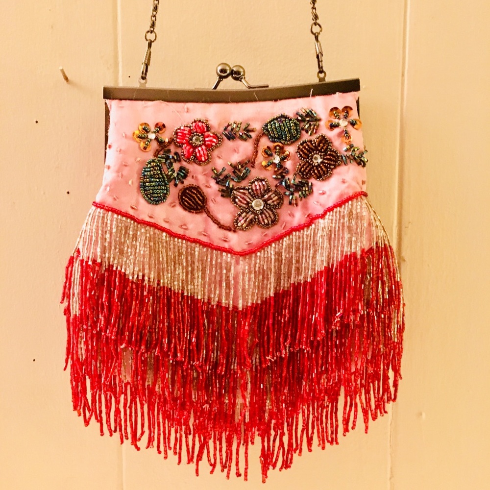 Hand-Beaded Clutch Purse